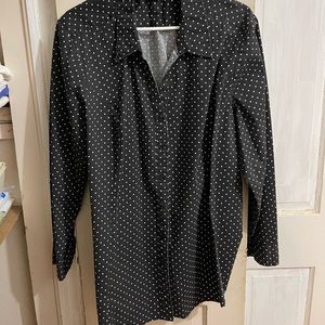 Ashley Stewart button down long sleeve blouse
